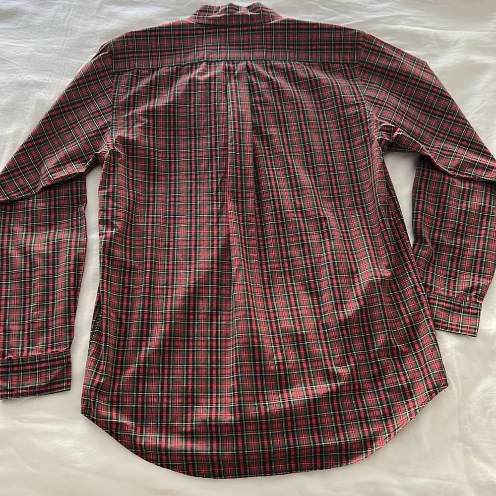 Ralph Lauren Boys Red Plaid Button-Down Shirt